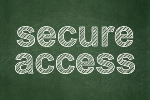 Protection concept: Secure Access on chalkboard background Stock Illustration