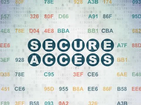 Protection concept: Secure Access on Digital Paper background Stock Illustration