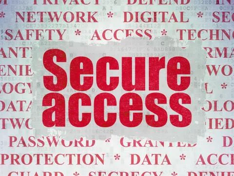 Protection concept: Secure Access on Digital Data Paper background イラスト素材