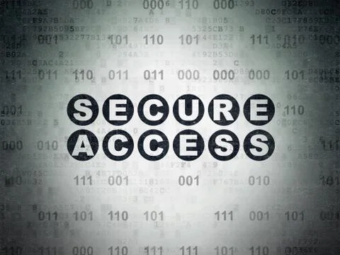 Protection concept: Secure Access on Digital Data Paper background 스톡 일러스트