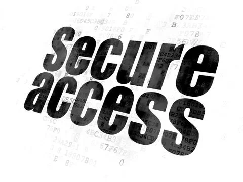 Protection concept: Secure Access on Digital background Illustrazione stock