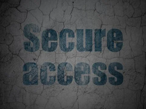 Protection concept: Secure Access on grunge wall background 스톡 일러스트