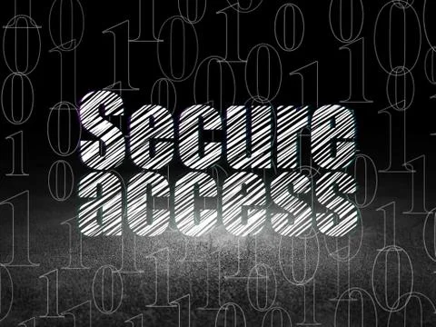 Protection concept: Secure Access in grunge dark room Stock-Illustration