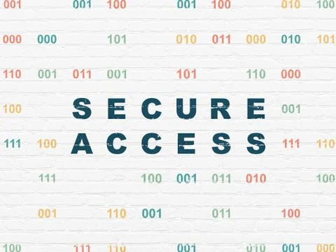 Protection concept: Secure Access on wall background イラスト素材