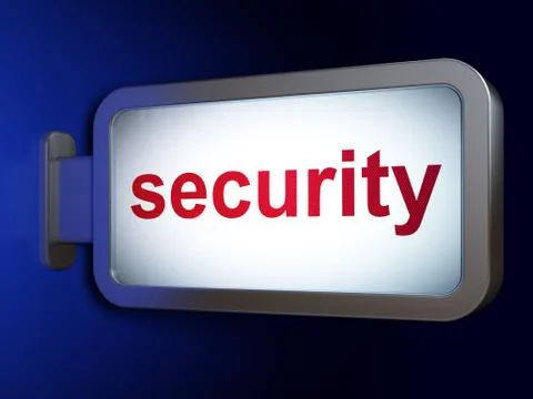 Protection concept: Security on billboard background Stock Illustration