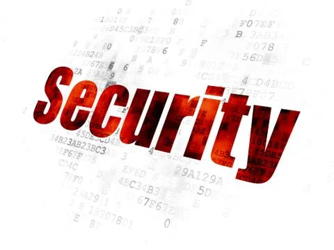 Protection concept: Security on Digital background 스톡 일러스트