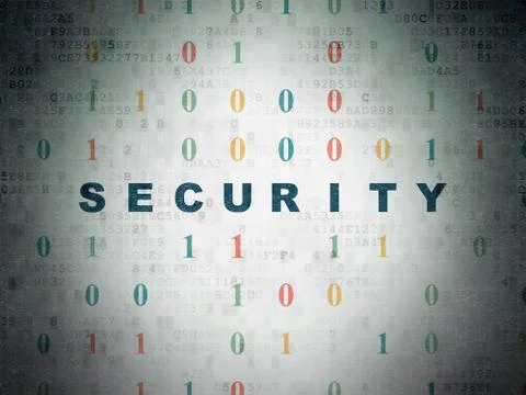 Protection concept: Security on Digital Data Paper background Illustrazione stock