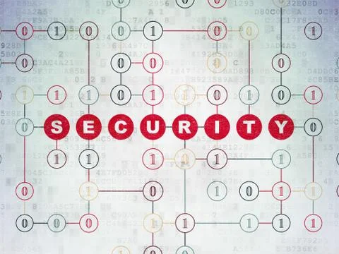 Protection concept: Security on Digital Data Paper background Illustrazione stock