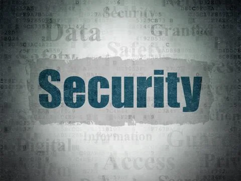 Protection concept: Security on Digital Data Paper background Stock Illustration