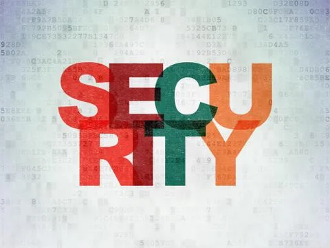 Protection concept: Security on Digital Data Paper background Stock Illustration