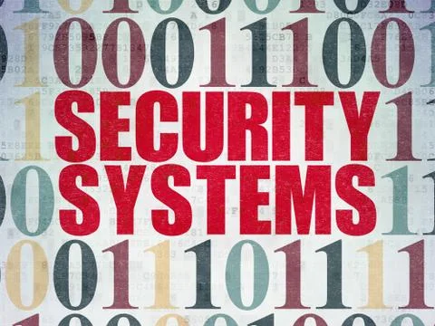 Protection concept: Security Systems on Digital Data Paper background Stock Illustration