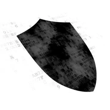 Protection concept: Shield on Digital background Stock Illustration