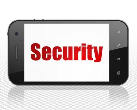 Protection concept: Smartphone with Security on display Stock Illustration