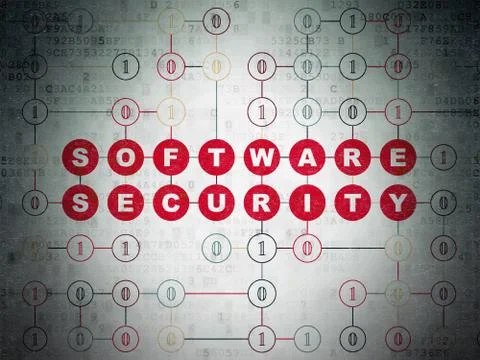 Protection concept: Software Security on Digital Data Paper background Stock-Illustration