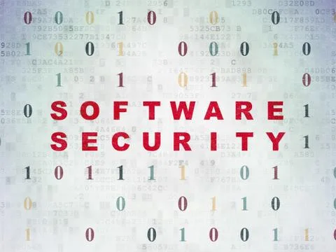 Protection concept: Software Security on Digital Data Paper background Stock-Illustration