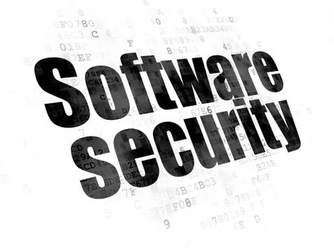 Protection concept: Software Security on Digital background Stock-Illustration