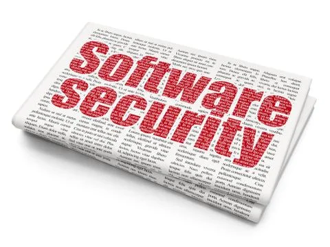 Protection concept: Software Security on Newspaper background Stock-Illustration