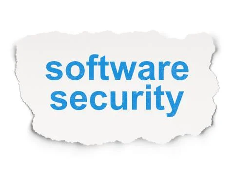 Protection concept: Software Security on Paper background Stock-Illustration