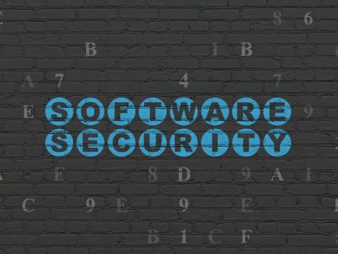 Protection concept: Software Security on wall background Stock-Illustration