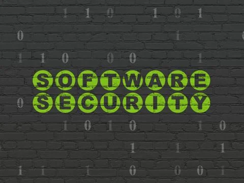 Protection concept: Software Security on wall background Stock-Illustration