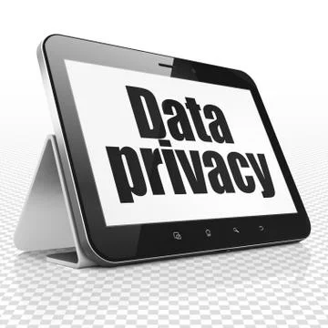 Protection concept: Tablet Computer with Data Privacy on display Stock Illustration