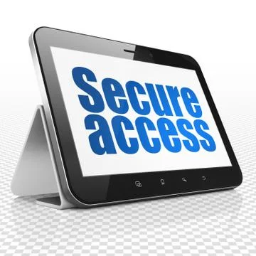 Protection concept: Tablet Computer with Secure Access on display Stock Illustration