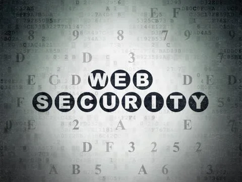 Protection concept: Web Security on Digital Paper background Stock Illustration