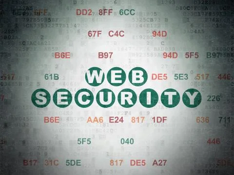 Protection concept: Web Security on Digital Paper background Stock Illustration