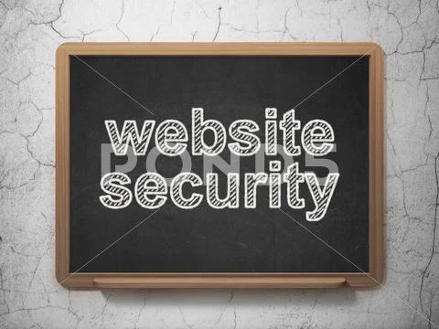 Protection Concept: Website Security On Chalkboard Background