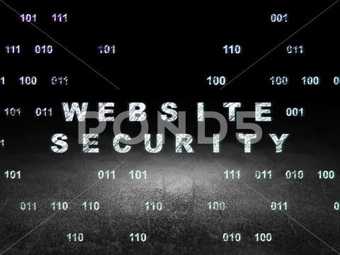 Protection Concept: Website Security In Grunge Dark Room
