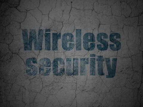 Protection concept: Wireless Security on grunge wall background Stock Illustration