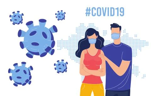 Protection from Coronavirus Flat Vector Concept Stock Illustration