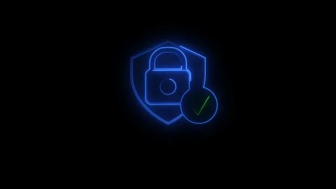 Protection. Cyber security. Network safety. Digital Security Shield with Ch.. Stock Footage 310755907