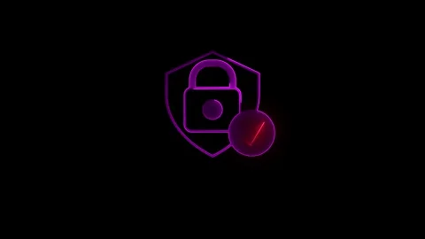 Protection. Cyber security. Network safety. Digital Security Shield with Ch.. Stock Footage 310755927