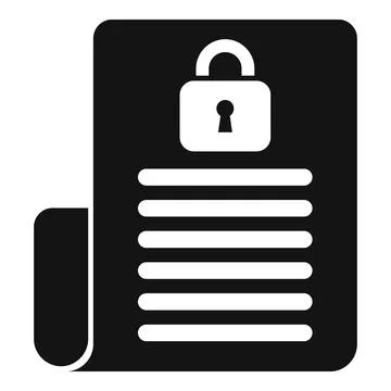 Protection data icon simple vector. Legal key process Illustrazione stock