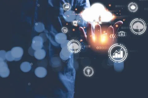 Protection database, business, internet digital network, technology concept.. 库存照片