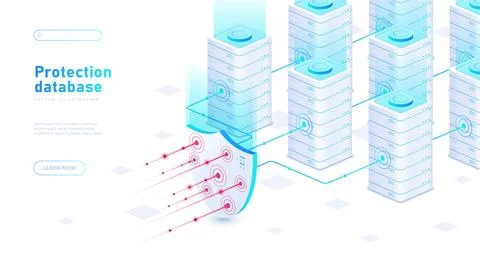 Protection database concept Stock Illustration