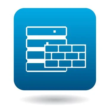 Protection of database systems icon, simple style Illustrazione stock