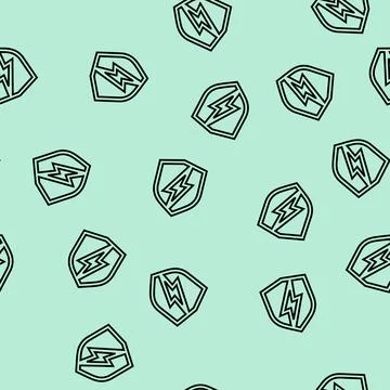 Protection electricity line seamless pattern 库存插图