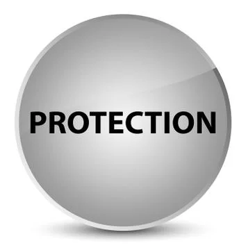 Protection elegant white round button Stock Illustration