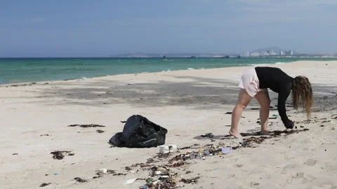 Protection of the environment from plastic pollution. Stock Footage 312665588