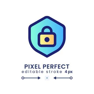 Protection gradient fill desktop icon Stock Illustration