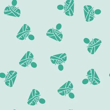 Protection hand glyph seamless pattern Stock Illustration