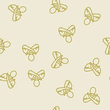Protection hand line seamless pattern Stock Illustration