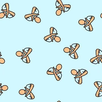 Protection hand vector seamless pattern Stock Illustration
