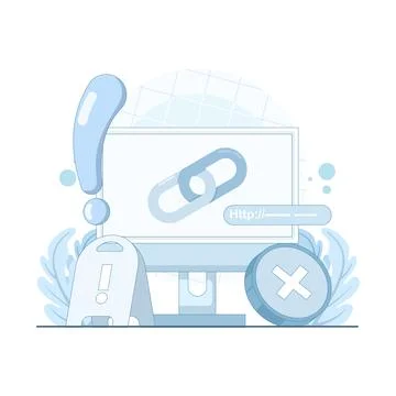 Protection from harmful links, suspicious web addresses, cyber threats イラスト素材