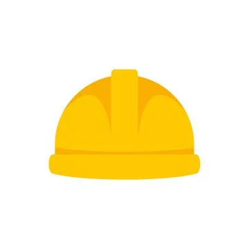 Protection helmet icon flat isolated Stock Illustration