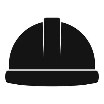 Protection helmet icon, simple style Stock Illustration