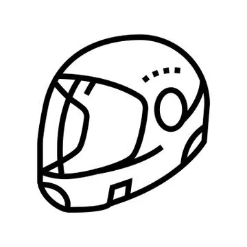 Protection helmet line icon vector illustration イラスト素材