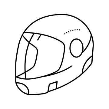 Protection helmet line icon vector illustration 스톡 일러스트